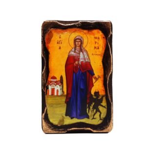 Αγία Μαρίνα - Λιθογραφία - Άγιο Όρος