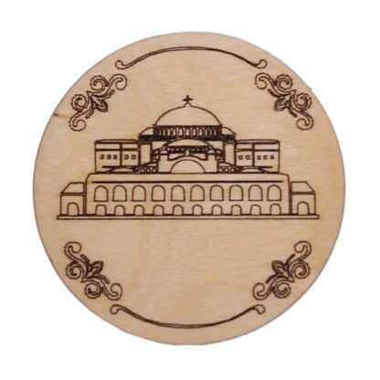 Wooden Coaster - Agia Sophia - Natural Wood