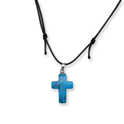 Neck Cross -Blue Haolite- Monastic Worker's Hand