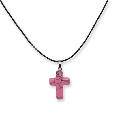 Neck Cross -Pink Haolite- Monastic Worker's Hand