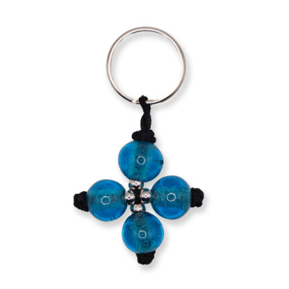 Cross Keychain - Thread & Beads - Mount Athos