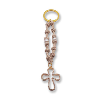 Cross Keychain with metal Cross - Mount Athos