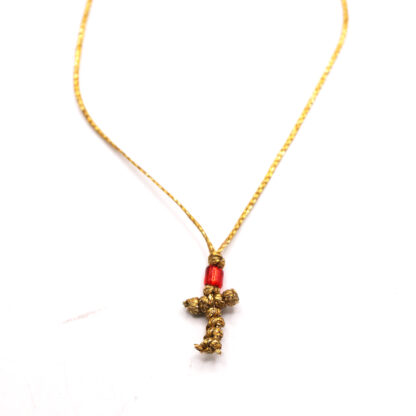 Knitted Necklace Cross - Mount Athos