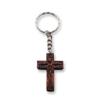 Cross Keychain - Wooden - Mount Athos