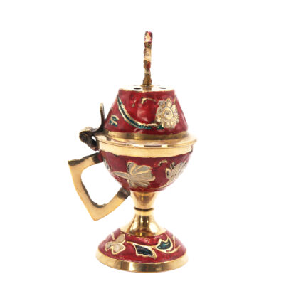 Small Household Brass Censer with Enamel