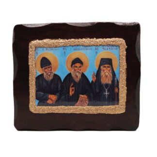 Saint Paisios, Saint Porphyrios & Saint Iakovos Tsalikis – Sandblasted – Mount Athos