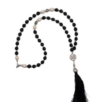 Prayer Handicraft – 50 Beads Howlite – Mount Athos