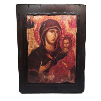 Theotokos Acheiropoietos – Silkscreen on Naturally Aged Wood – Mount Athos