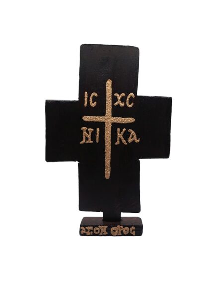 Wooden Tabletop Cross - Jesus Christ, the Virgin Mary, Saint Porphyrios, Saint Paisios & Saint John the Forerunner - Mount Athos - Image 2