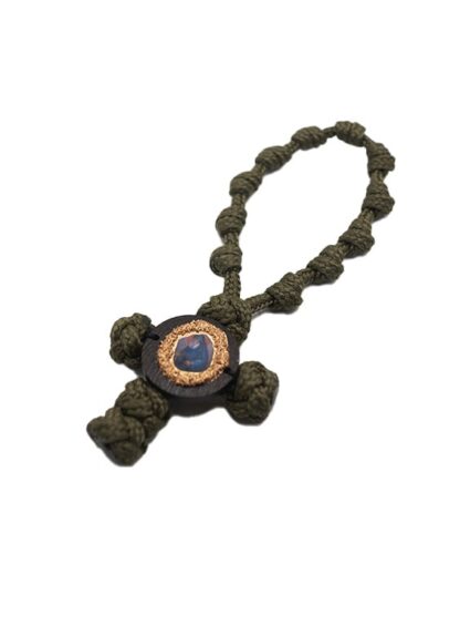 Prayer Rope – Wooden Bead with Sandblasted Image of Saint Paisios – Mount Athos