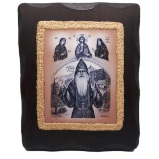 Sandblasted Icon of Saint Tychon the Athonite – Mount Athos